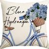 Year Daisy Flower Linen Pillow Case Home Decor Hydrangea Sofa Pillow Cushion