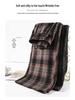 Women's Autumn 2026 Plaid Wool High-Waist Wide-Leg Floor-Length Pants