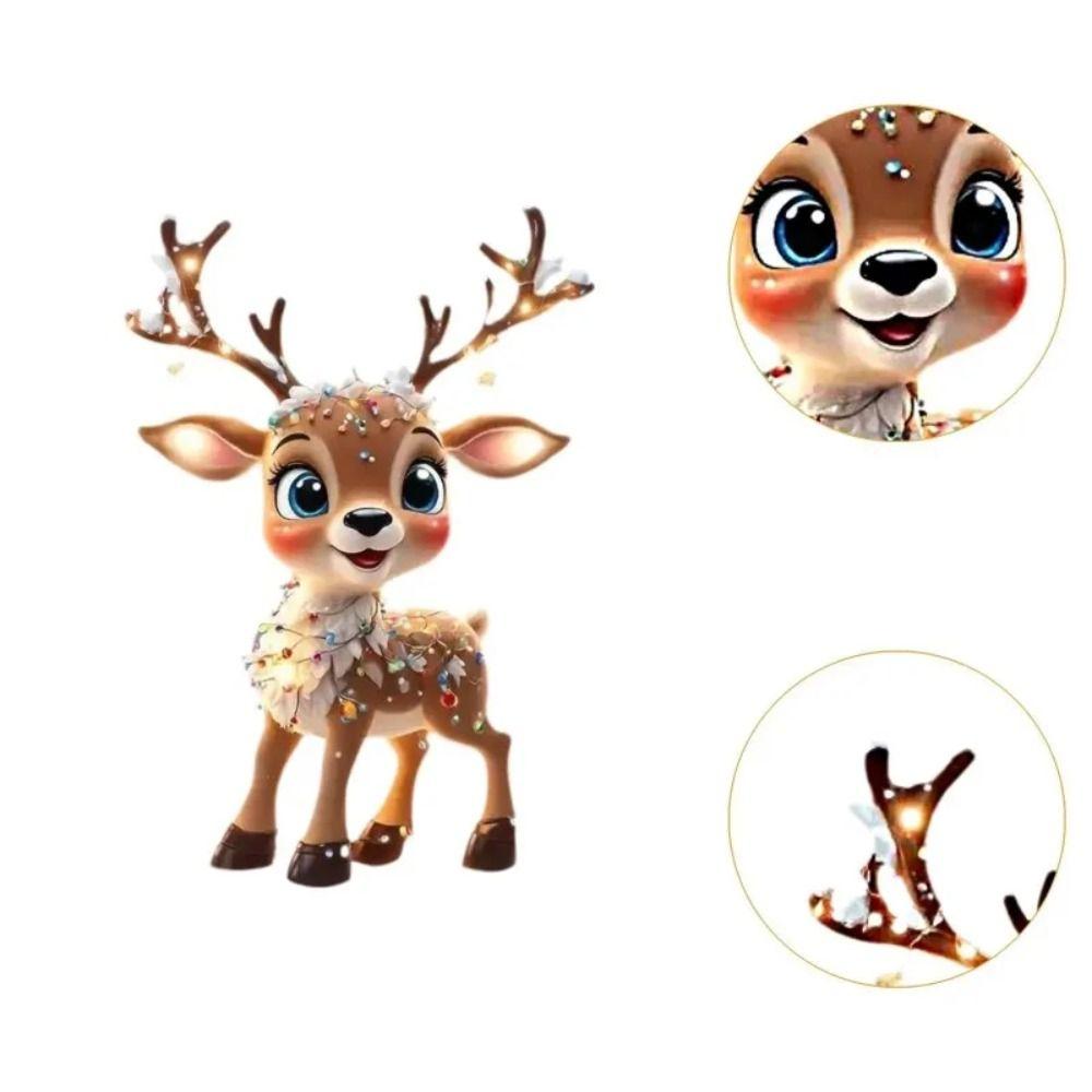Deer Shape Xmas Tree Ornament Acrylic Reindeer Ornament Fashion Christmas Decoration  New Years