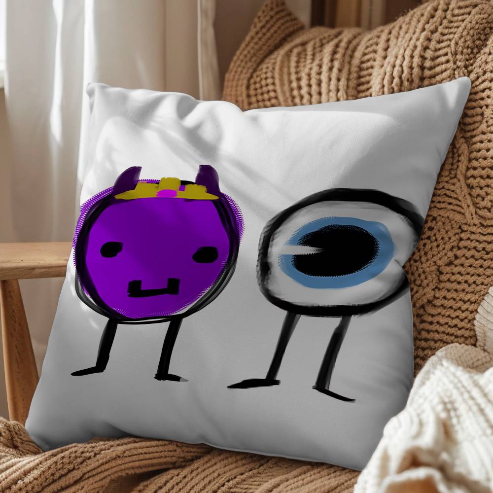 game Egg Tax Duo Wemmbu Eggchan Pillow Case Anti-dustmite Pillowcase Invisible zipper silky short plush Sofa cushion cover