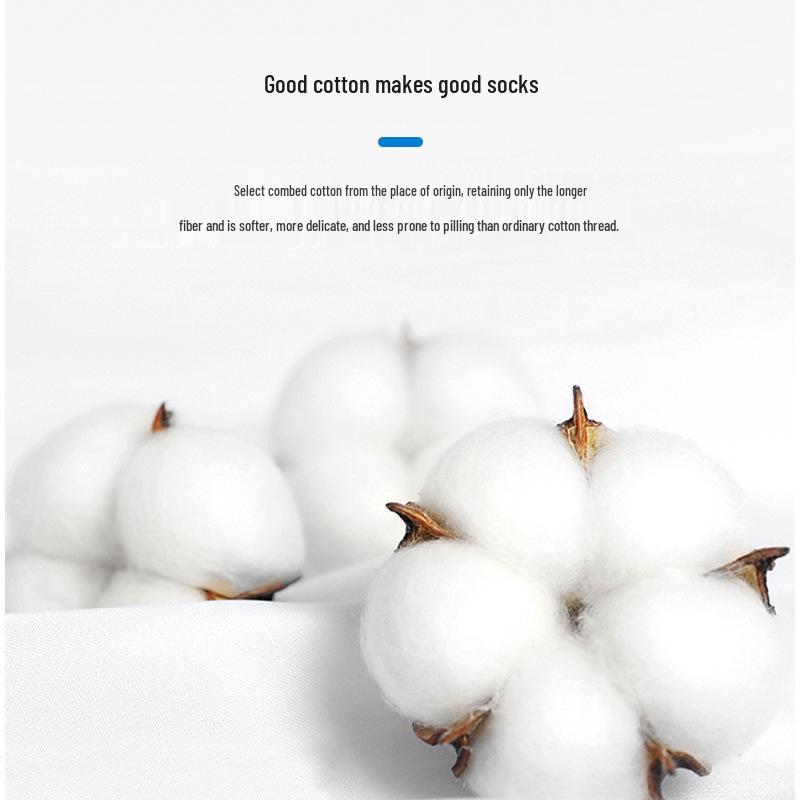 Men's Mid-Calf Socks - Pure Cotton, Sweat-Absorbent, Odor-Resistant, Thick Terry for Autumn/Winter Sports Running.