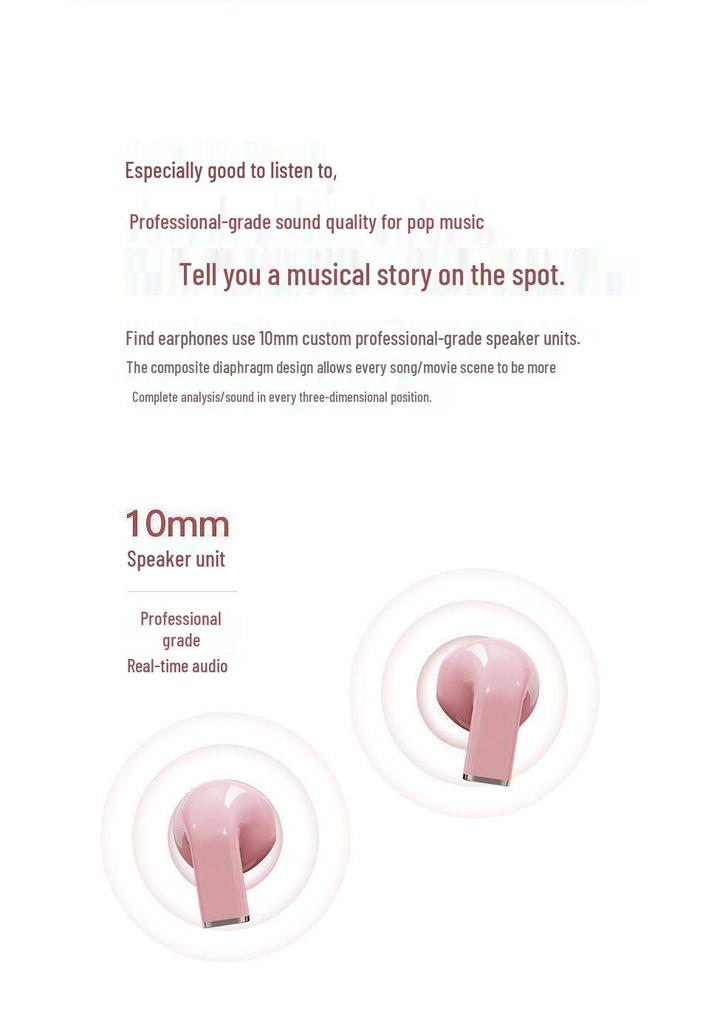 2026 Mini High-End Sound True Wireless Bluetooth Earbuds for Girls - Noise Cancelling, Sports Compatible, Ultra-Long Battery Life