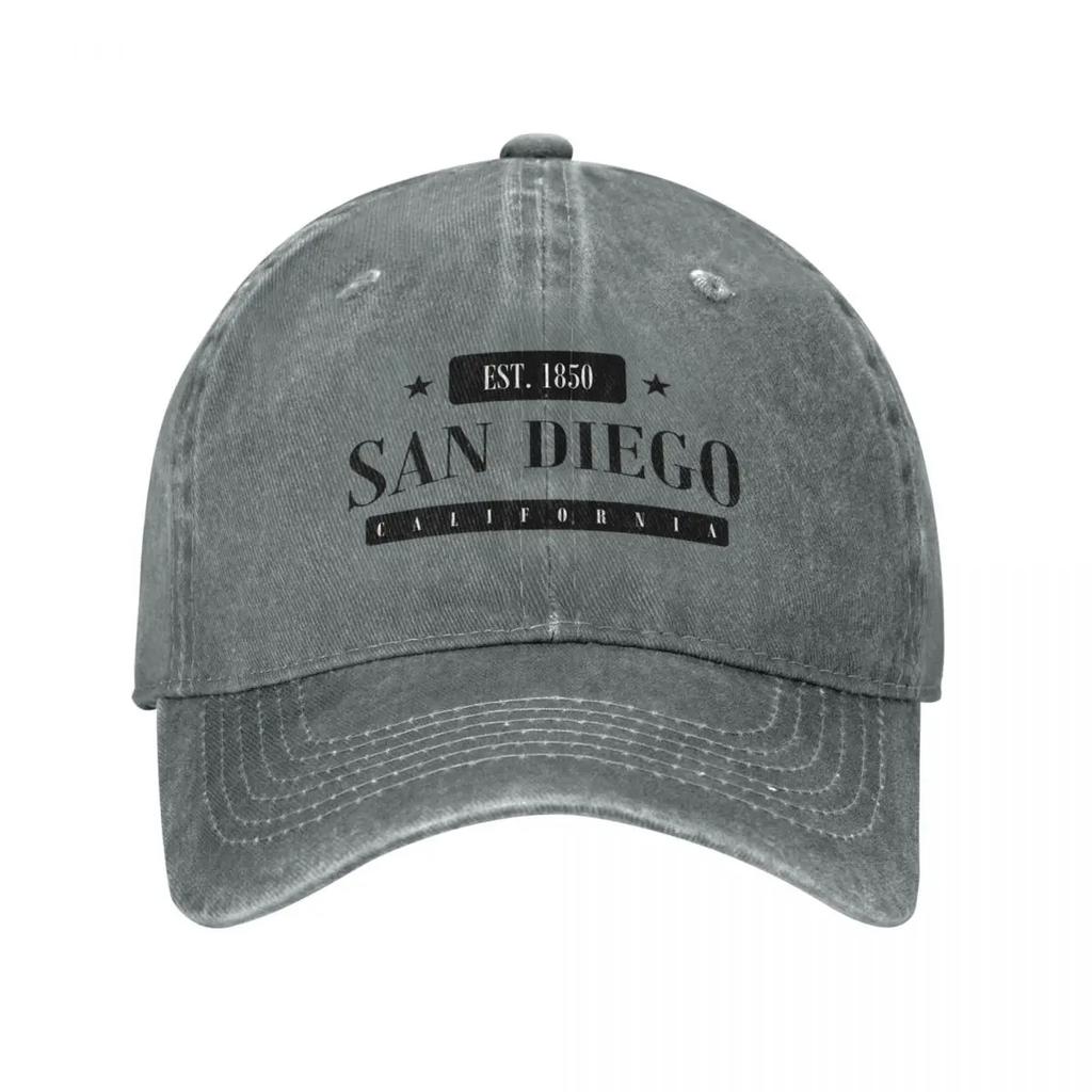 San Diego Est  Standard Black Baseball Cap Anime Hat Ball Cap golf hat genuine sailor cap for Unisex Golf Wear Unisex Womens