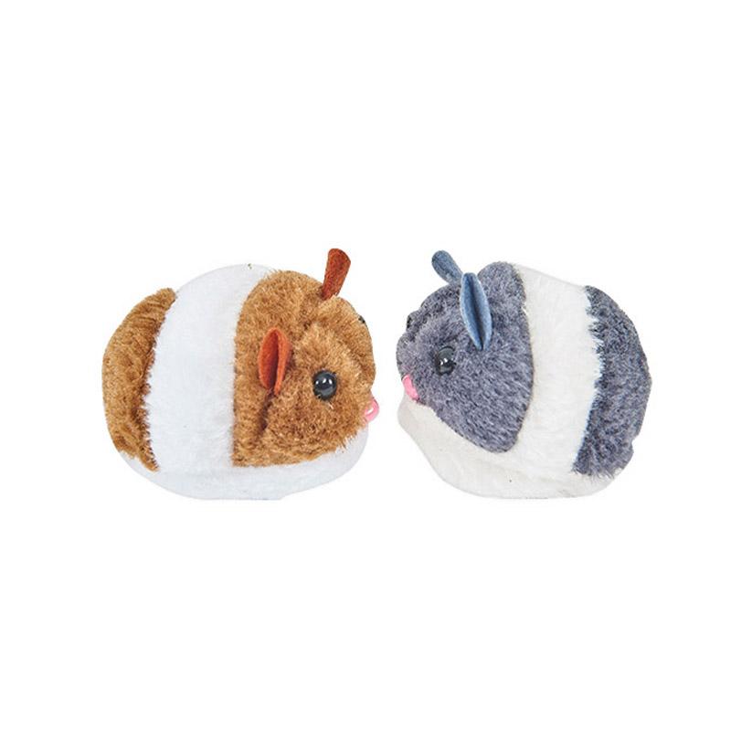 Interactive Pull Ring Mechanical Mouse Plush Toy For Cats Funny Shaking Simulation Kitten Teaser Pet Supplies Gift