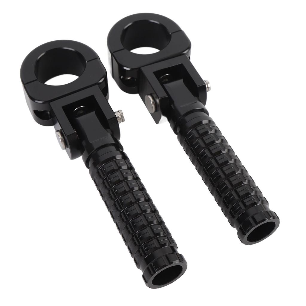 1 par Motorcykel Fotpinne Aluminiumlegering Förbättrat Grepp Justerbar Vinkel Fotpinne Fotstöd för Motorcykel med 1 tum