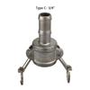 Camlock-Schnellkupplung, 1/2'' Edelstahl Camlock-Fittings Verbinder Cam- und Nut-Schlauchrohr-Fitting-Adapter, 3/4'' Cam-Lock-Typ