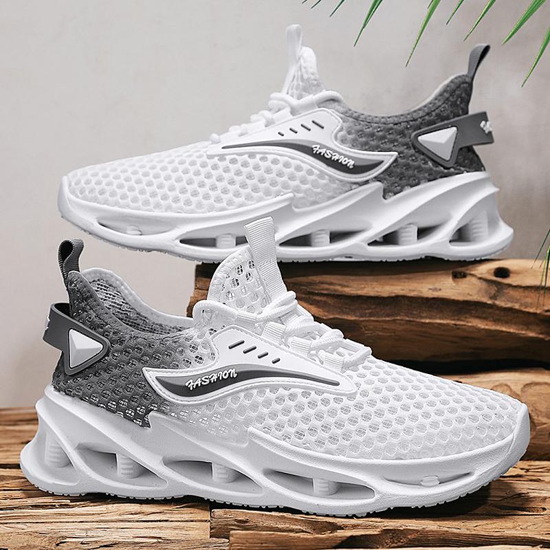 Men Shoes Summer New Breathable Mesh Hollow Tennis Shoes Man Running Sneakers Casual Sports Walking Shoes Tenis Masculino
