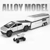 Alloy Car Model Diecasts Off-road Vehicles Truck Car Model Sound Light Kids Toys Gift With Suitcase
