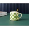 Ins Style Retro Chess Board Mug High Value Ceramic Cup Coffee Cup Office Household Drinking Cup