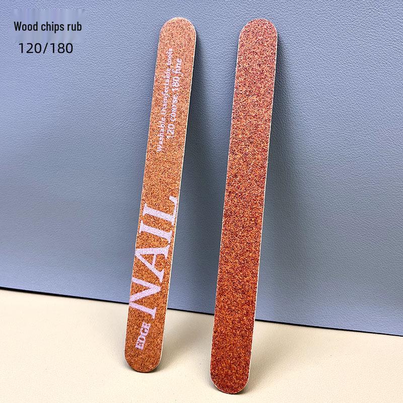 

Маникюрный набор, который можно мыть: Шлифовальные полоски для ногтей, полировальные полоски и пилочка-губка Straight thin wooden file brown (120/180)