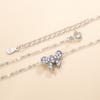 Full Diamond Bow Necklace Female Korean Version Fashion Versatile Pendant Niche Design Sense ins Style Accessories