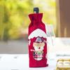Festive Santa Wine Bottle Bag Cover For Merry Christmas Dinner Party Decor