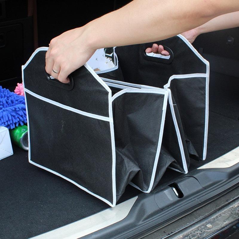 2 Pcs Non-woven Fabric Car Trunk Storage Boxes, Foldable Car Storage Bags for Vehicle Trunk Storage