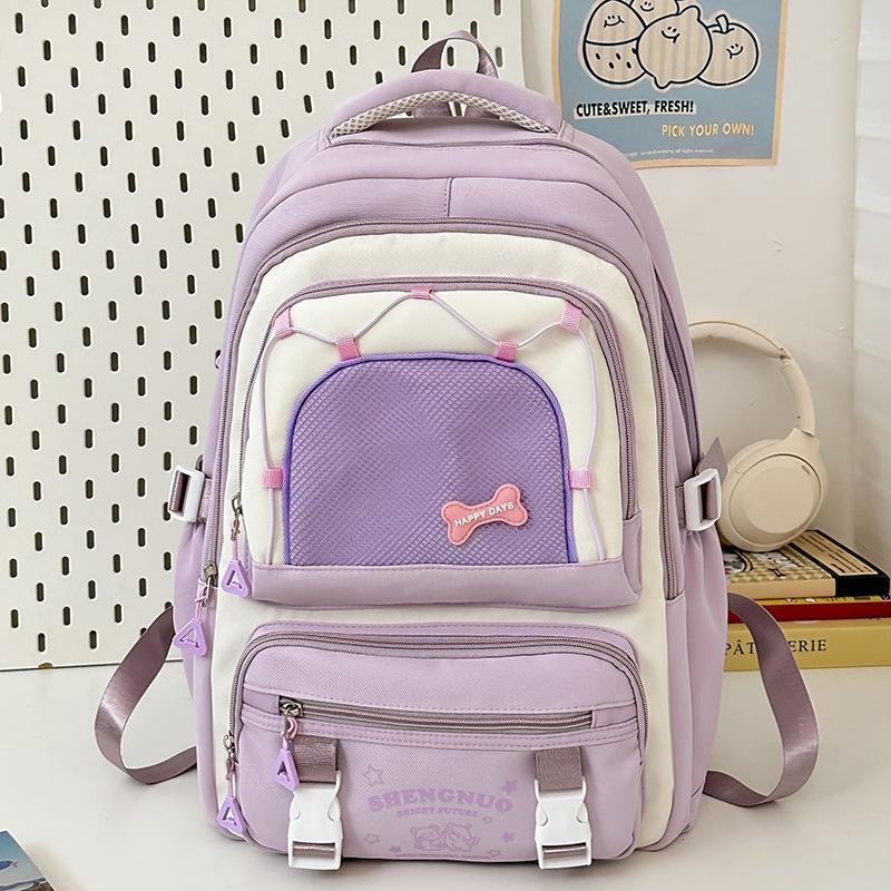 New Style Student Schoolbags Elementary School Girls High Looking Junior High School Backpacks