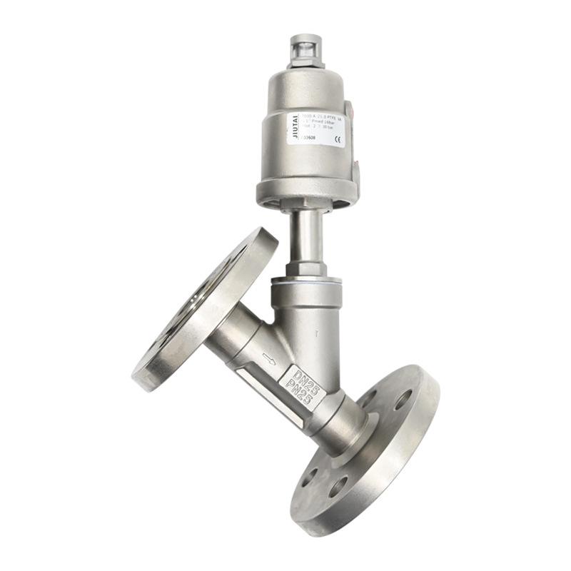 High-Temperature Resistant Stainless Steel Pneumatic Flanged Angle Seat Valve