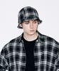 Koldeubeullaengkis Oversized Six-Panel Cotton Bucket Hat Black Check