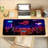 Neon Cyberpunk City Large Mouse Pad Non Slip Rubber Base Purple Night Gaming Desk Mat Smooth Mousepad For Gamer Pc Style