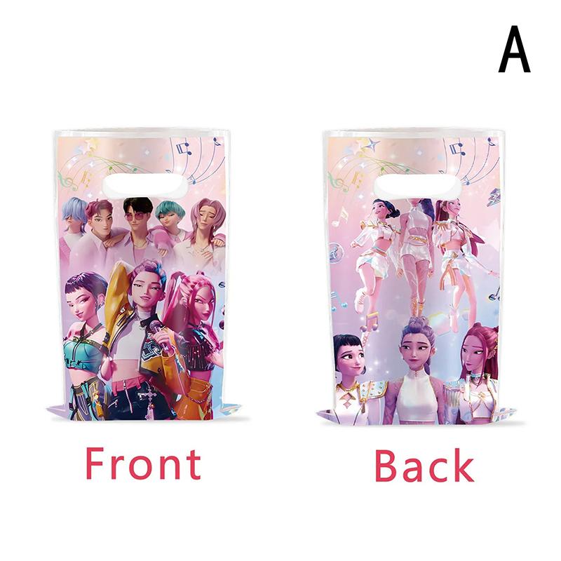 Dämonenjäger Geschenktüten Geburtstagsdekoration Kpop Anime Party Süßigkeitstüten Geschenke für Gäste Kinder Babyparty Partyzubehör