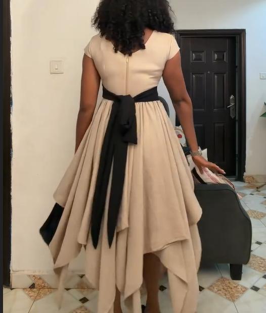 European and American cross-border women's 2026 summer new elegant high-end butterfly waist-cinching short sleeve A-line mid-length dress