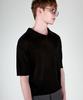 ESN Washable Collared Neck Short Sleeve Knit Black