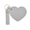Love Heart Shape Makeup Mirror Waterproof Faux Leather Vanity Mirror Keychain Portable Travel Women Handheld Cosmetic Mirror Bag Pendant