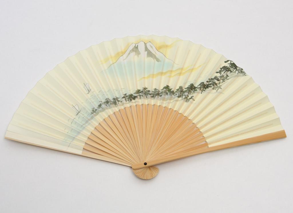 Kyoto Folding Mount Fuji Handmade by Kyoto with Fan Case and Gift [Hasegawa] Fan, Design, Craftsmen, Box.