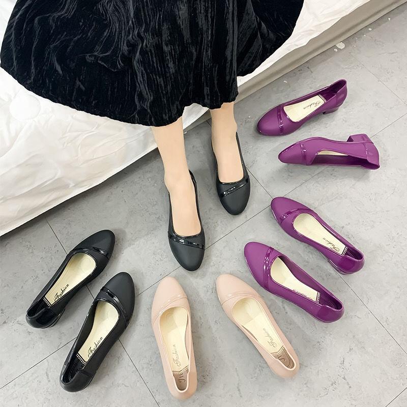 Fashion Korean Version of The Adult Shallow Mouth Waterproof Shoes In The Spring and Summer with Female Sandals