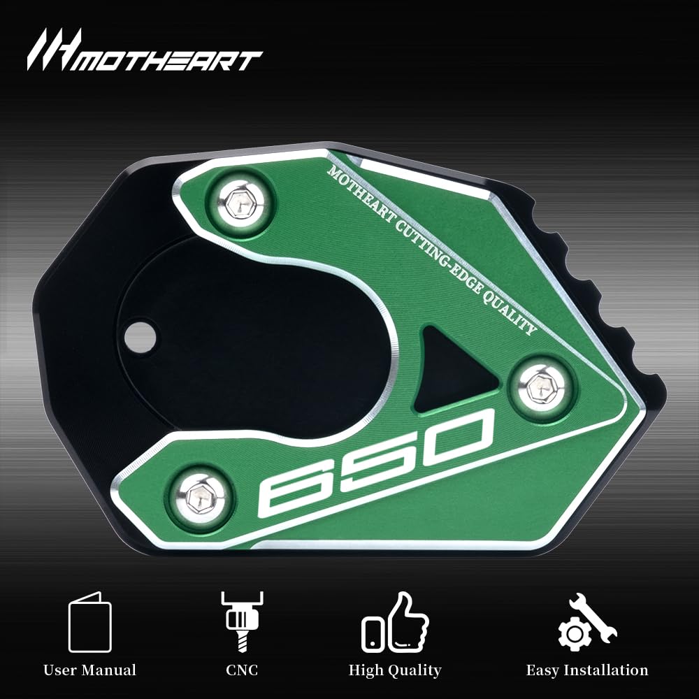 MotHeart Motorcycle Side Stand Stabilizer Compatible Ninja 650 2016-2024 Motorcycle Auxiliary Parts Side Stand