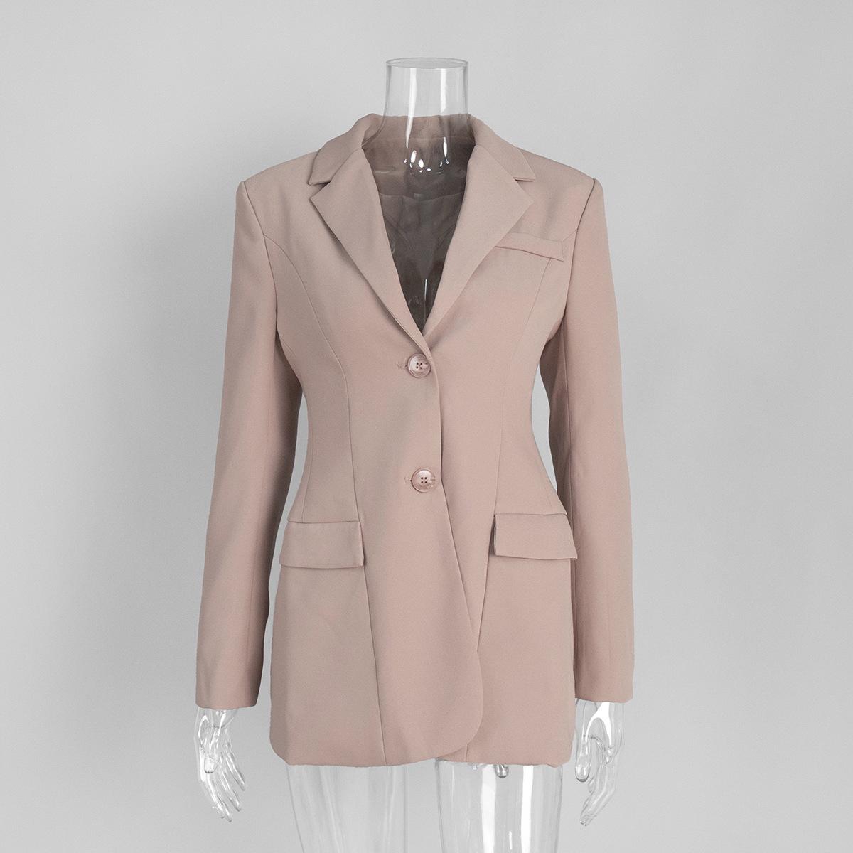 

2025 Spring Women s V-Neck Slimming Jacket: High-End, Waist-Cinching Commuter Style Medium
