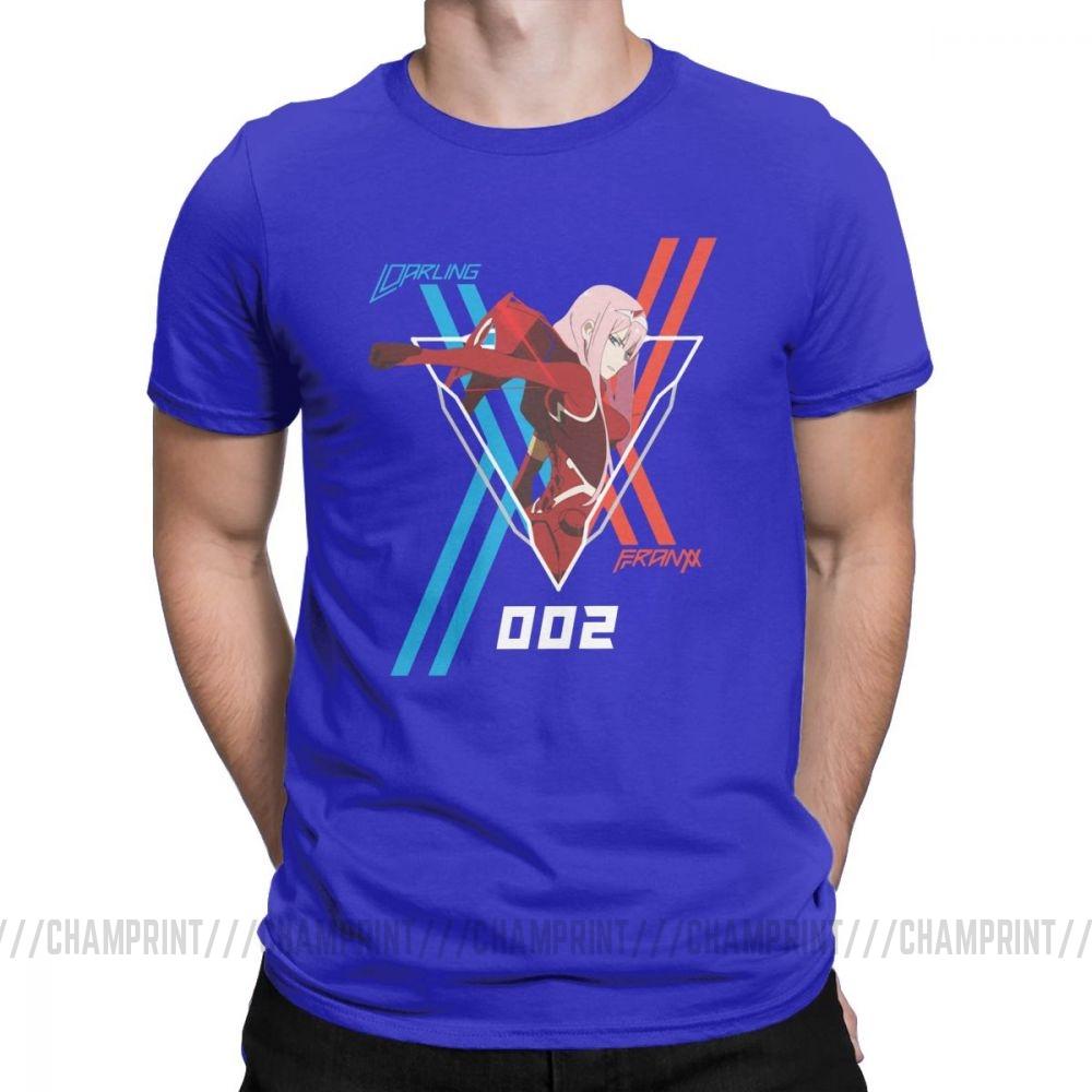 Darling 002 Darling In The Franxx Zero Two T Shirt For Man Short Sleeved Tee Cotton