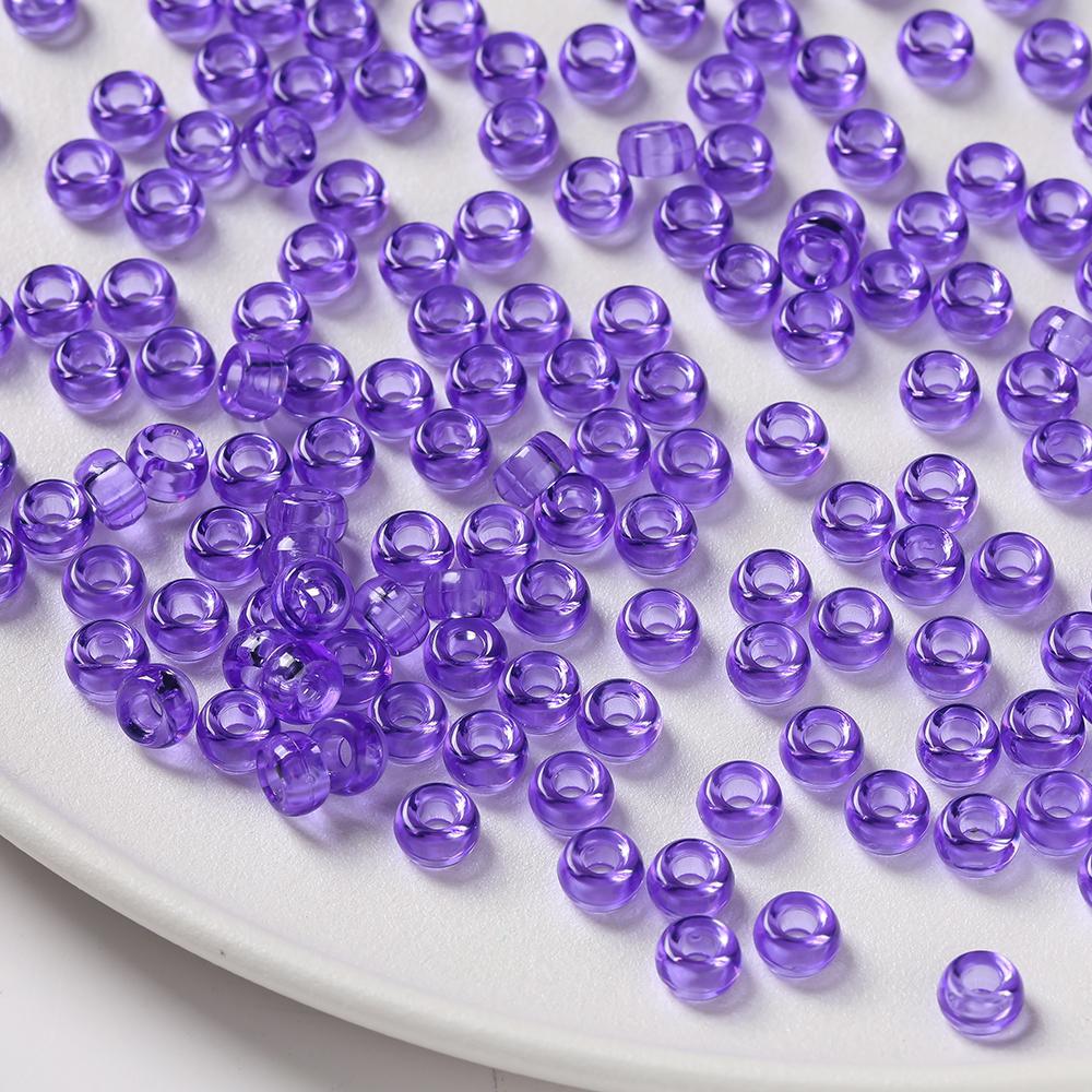 100pcs 4*7mm Acrylic Big Holes Beads Colored Spacer Loose Beads for DIY Necklace Bracelet Phone Charms Jewelry Making Supplies