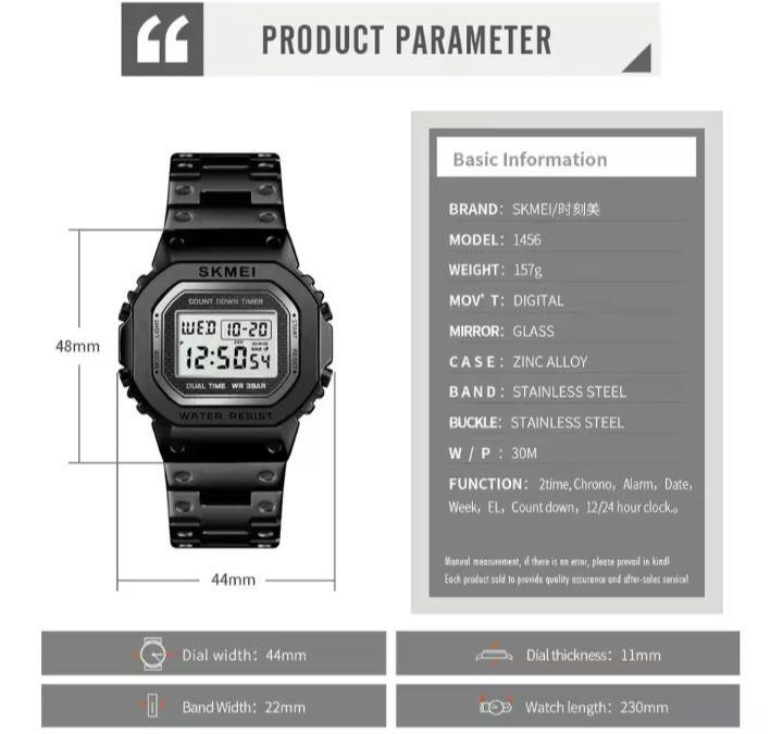 [USED] Full Metal Digital Watch G&Shock Homage Imported Men's Cassette Cassette