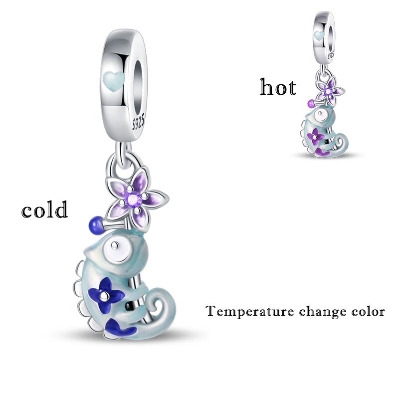 Copper Luminous Butterfly Blue Whale Elk Firefly Charm Chameleon Pendant Fits Genuine Bracelet DoItYourself Birthday Jewellery