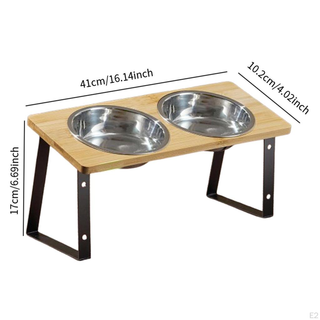 Raised Bowl Cat Feeding Bowls Pet Feeder Elevated for Small Medium Dogs