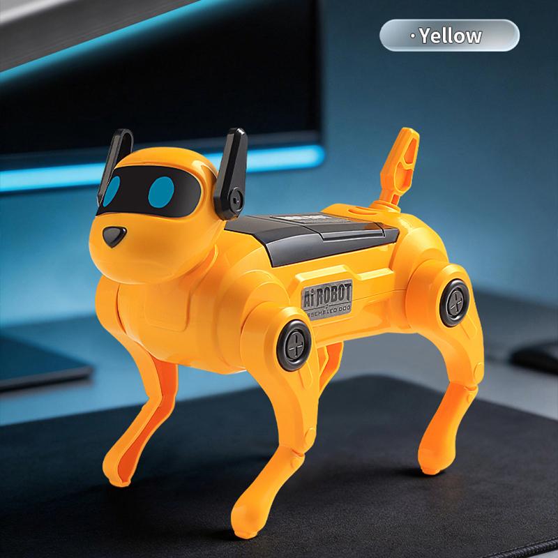 Elektronische Haustiere Hund Bausatz Intelligenter Roboter Kinder Lernspielzeug Sprachsteuerung Simuliertes Haustier Welpen Spielzeug Geburtstagsgeschenke DIY Assembly