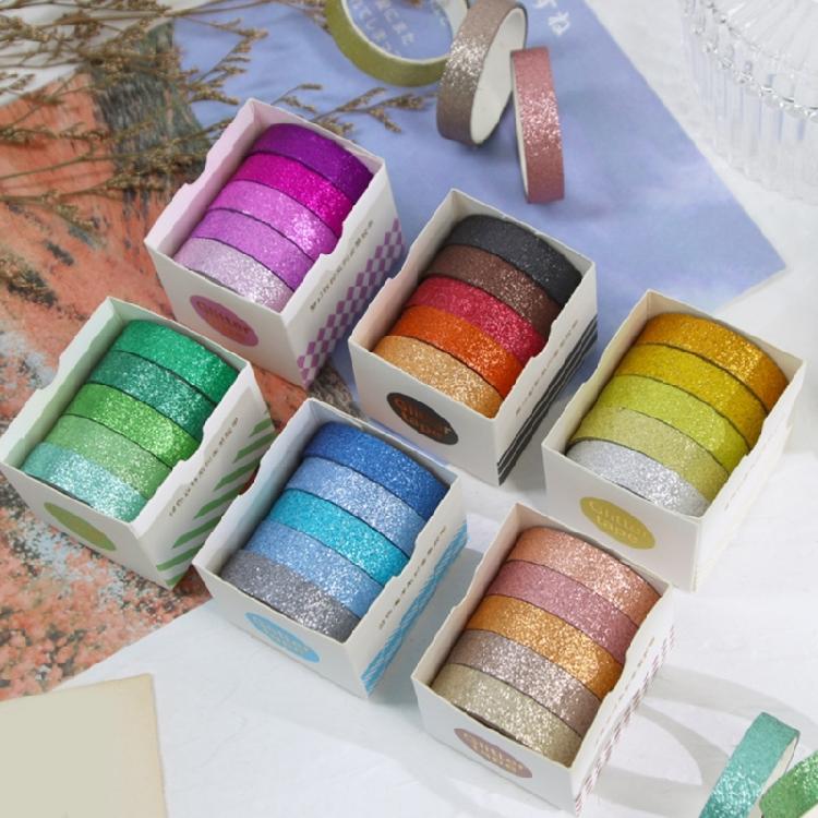 18 Box Glittering Decorative Tape Hand Account Tape Creative Washis Tape Paper Tape Journal Supplies