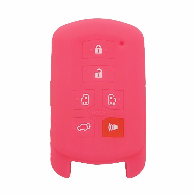 Cocolockey Silicone Car Key Cover Case Holder For Toyota Sienna 6Buttons Remote Key Fit For Sienna 2012- Car Accessories