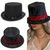 Unisex Top Hat Jazz Cabaret Hat Soft Cotton Fabric Perfect For Themed Parties Event