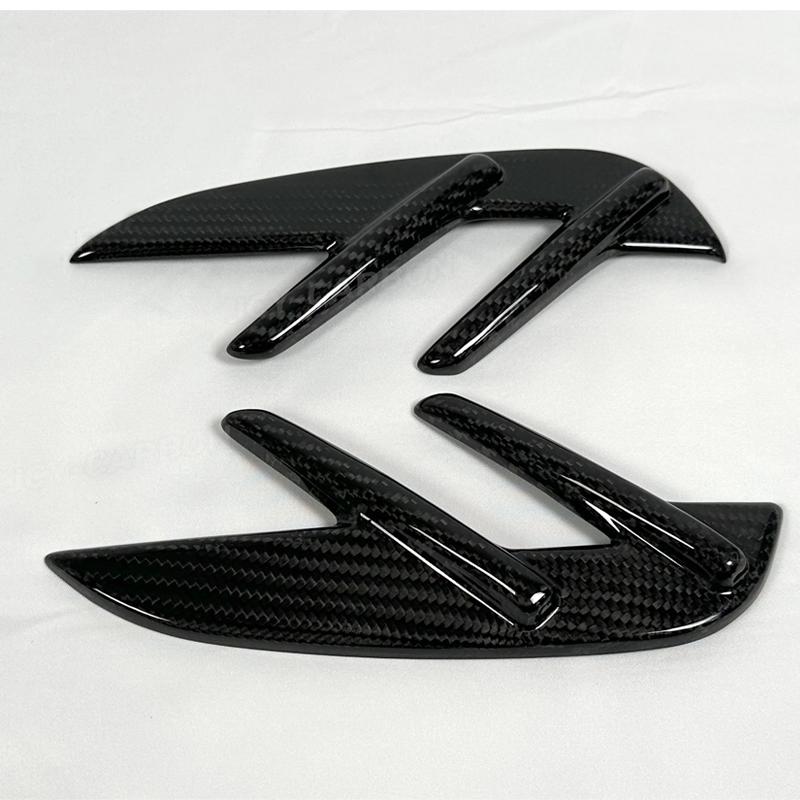 For BMW M3 G80 G81 M4 G82 G83 2021-2026 Real Carbon Fiber Car Side Fender Side Air Vent Splitters Trim Car Exterior Accessories