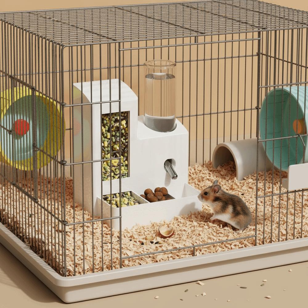 Large Capacity Automatic Hamster Feeder Leak Proof Removable Pet Drinking Fountain No Drip Plastic Hamster Water Bottle