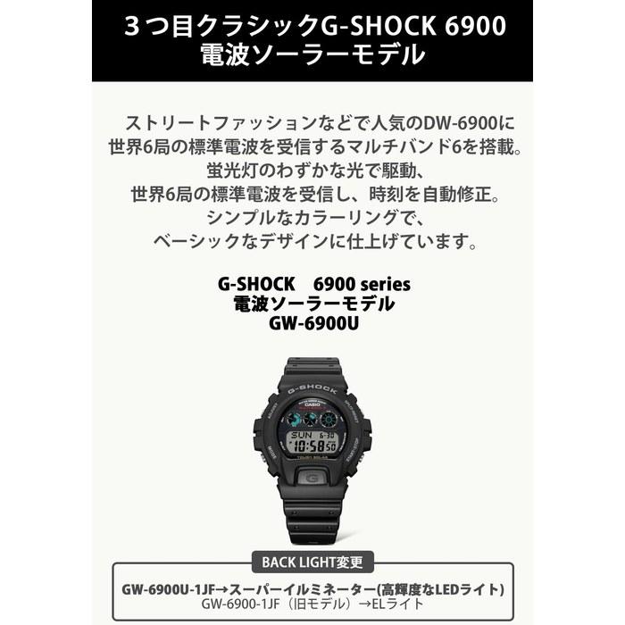 Casio G-Shock Watch GW-6900U-1JF, Solar, Men's, Black