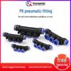 PK Trachea Quick Connector: Pneumatic Quick-Insert 5-Way Plastic Connectors (Outer Diameters: PK4, PK6, PK8, PK10, PK12)