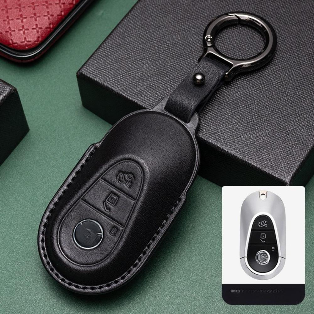 Leather Key Cover for Mercedes C260L GLA GLC300L GLE E300L A200L S Class Car Accessories