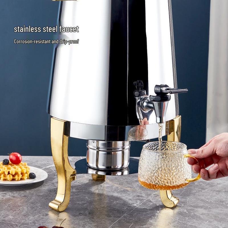 Dispenser electric de băuturi din oțel inoxidabil cu robinet - Capacitate 13L pentru cafea, suc sau lapte