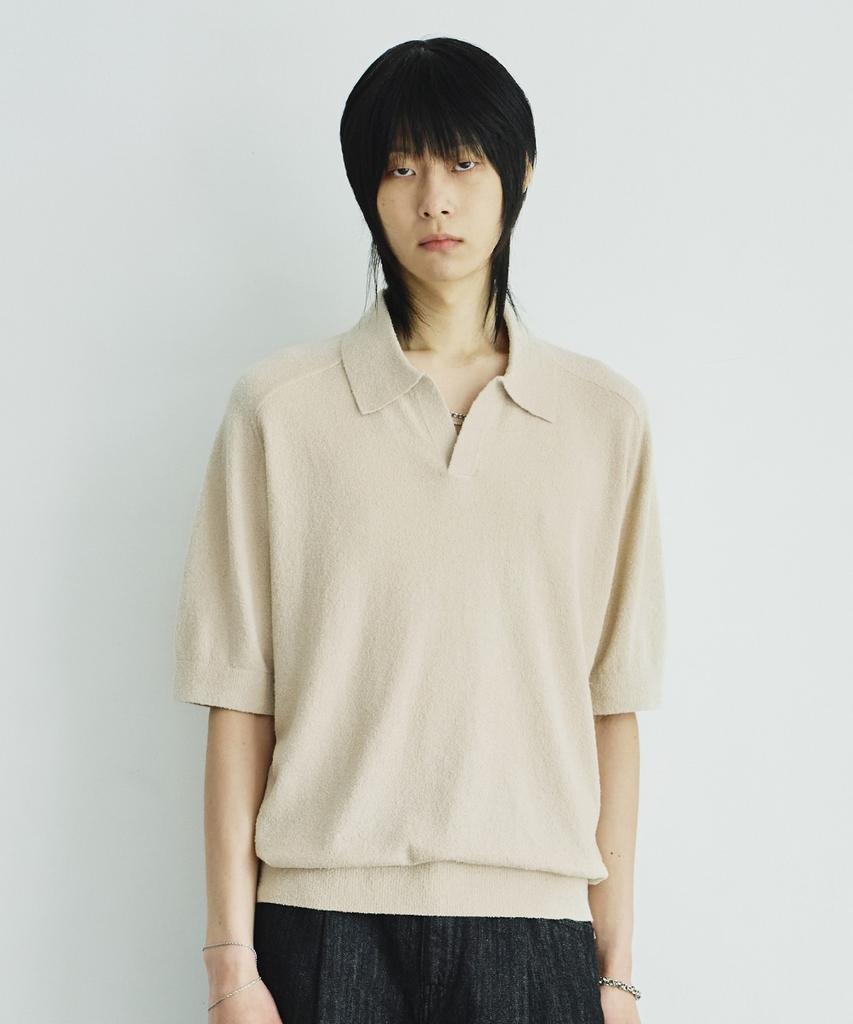 MINAV Cooling Boucle Open Collar Knit [3 Colors]