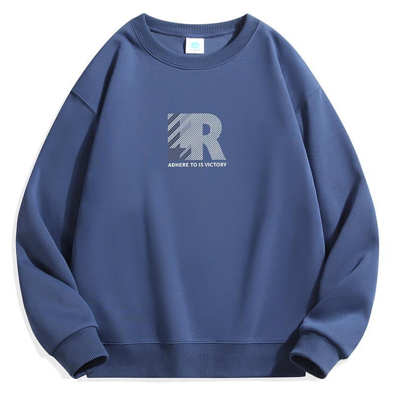 Men's Crew Neck Sweater New Cotton Composite Versatile Long-sleeved Top Sweater Jacket