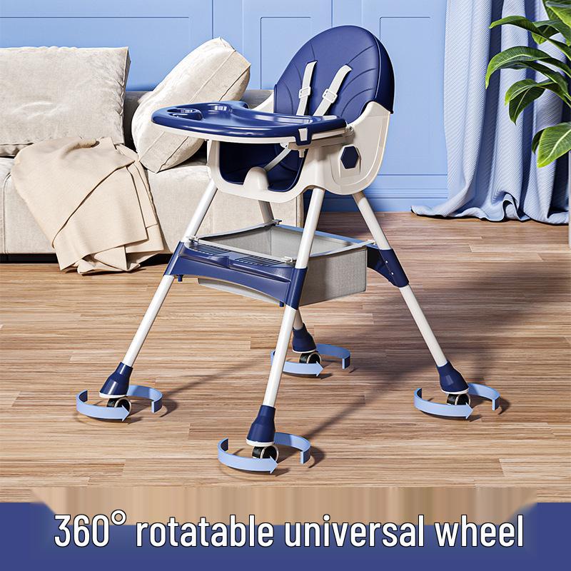 Multifunctional Foldable Baby High Chair: Portable, Rocking, and Dining Chair for Growing Children