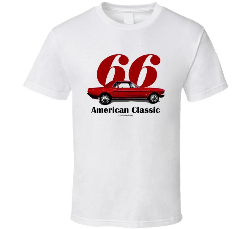 66 Mustang American Classic Red Ponycar Gift T Shirt L