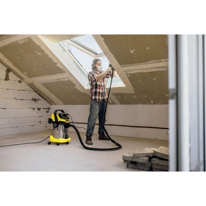 Aspirateur à cylindre Kärcher 1.628-360.0 Noir, Acier inoxydable, Jaune