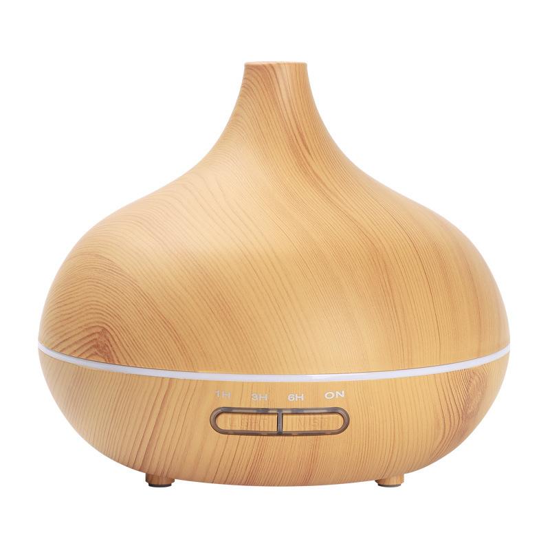 Aromatizador De Ambiente 2026 New Energy-Saving Ambience Wood Grain Diffuser Essential Oil Mist Humidifier with Night Light
